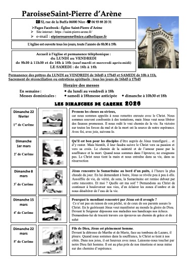 Feuillets de Carème 2026